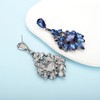Kercisbeauty Statement Blue Crystals Dangle Drop Earrings Women Girls Rhinestones