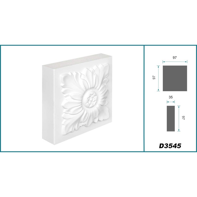 Door Border DK07 – Frame Made of PU Plastic, White,