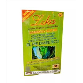 CAJA CON 6 CALCETIN DE BAMBÚ LEKA AUXILIAR PIE DIABETICO