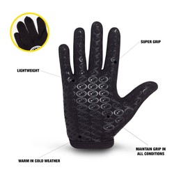 Optimum Multi-X Gloves - Slim Design - Cushioned, Breathable and Warm Padded - Enhanced Grip for Football, Cycling, and other Active Pursuits - Multi Color Senior and Junior Sizes