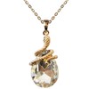 Navachi 18ct Crystal Snake Pendant Necklace, 40,6 cm + 5