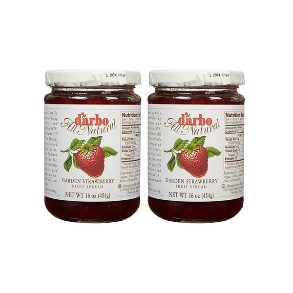 D'arbo Strawberry Fruit Spread, 16 oz (2 Pack)