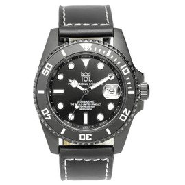 [HYAKUICHI 101] ヒャクイチ No.2 クォーツヒャクイチ ダイバーズ 20気圧防水 腕時計 ウォッチ デイト 逆回転防止ベゼル レザーベルト メンズ