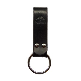 Wisemen Trading Dangler Loop Leather Belt Tool Holder with Metal Ring Made in USA (Black)