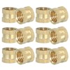 PATIKIL 12 Pcs Threaded Inserts Heat Set, M10x10x12mm Female Brass
