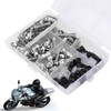 Pack of 158 Motorcycle Fairing Screws Kit, M5 M6 Universal
