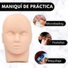 Maniqui de Practica para Pestañas, Maquillaje, Extensiones de Pestañas, Cabeza