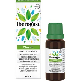 Iberogast Classic Quick and Effective for Acute Gastrointestinal Complaints such as Stomach Pain, Bloating, Bloating, Cramps, Nausea and Heartburn - Drops - 20 ml