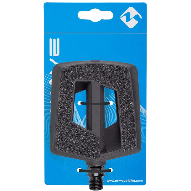 M-Wave Unisex Adult Steady Flat AL Bicycle Pedal, Black, Tread