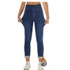 heipeiwa Womens Winter Jeans Fleece Lined Elastic Waist Skinny Jean