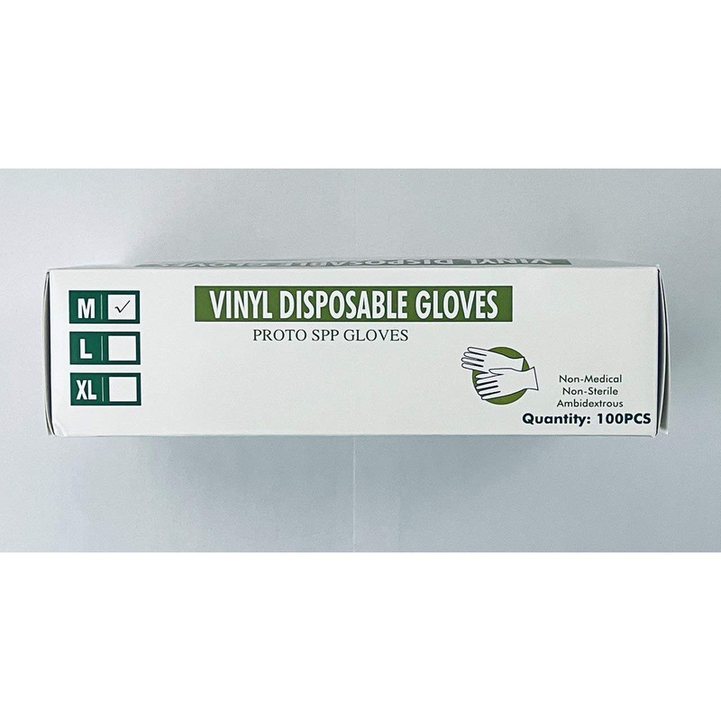 Vinyl Gloves Medium Size (100 Pcs.) - Powder Free -