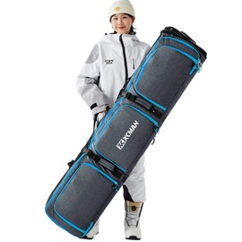 XCMAN Padded Snowboard Bag Adjustable Length 63-75In Padded Bag for Air Travel