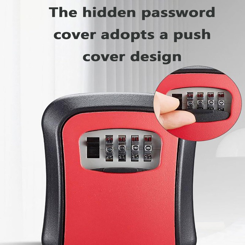 SYGELER Key Lock Box with Resettable Combination Code - Wall-Mounted