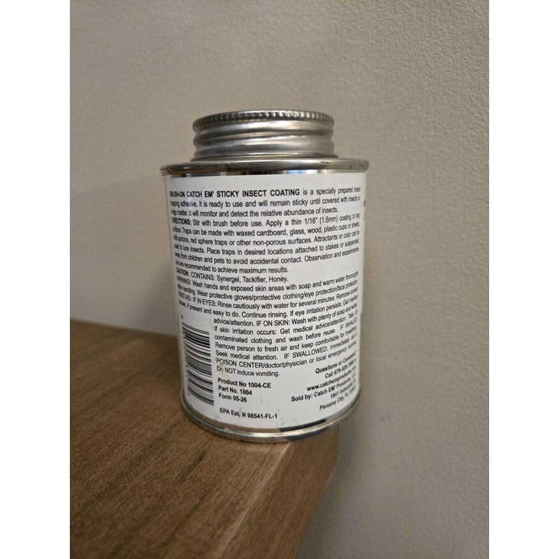 Bug Ball Catch EM' Sticky Insect Trap Coating 8oz Brush