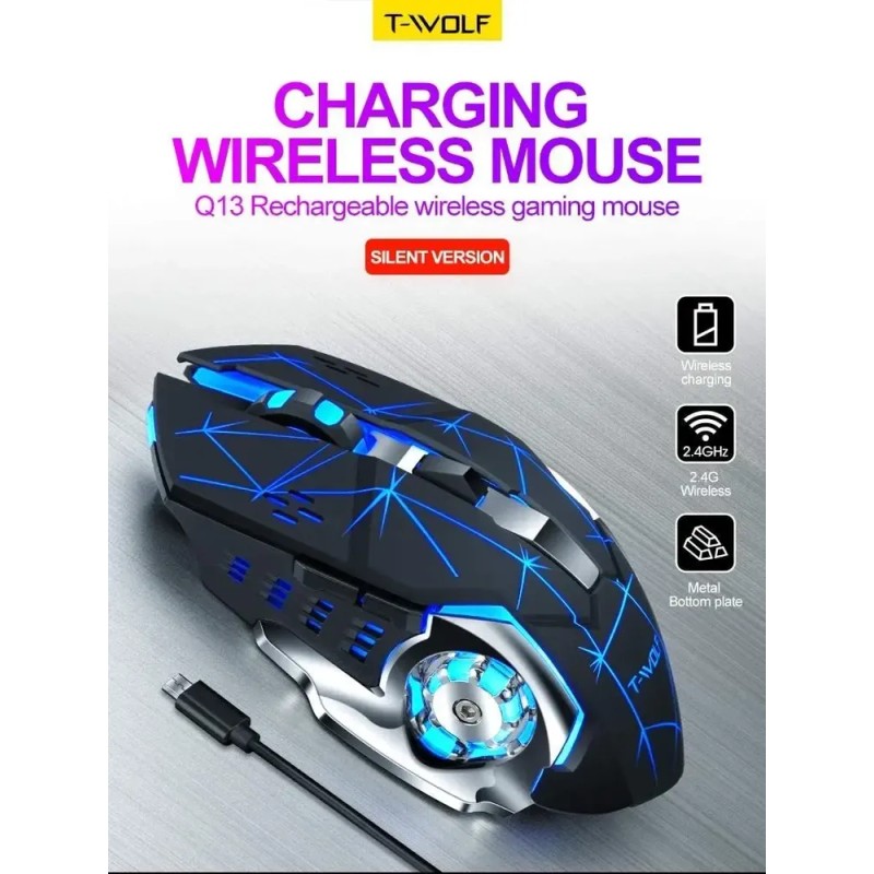 Mouse gamer de juego inalámbrico Free Wolf X8 star black