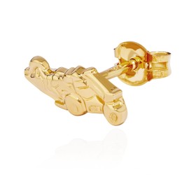 NKlaus Men's Single Stud Earrings Made of 333 Yellow Gold 8 Carat Motif Earrings Themed Gold Jewellery, Yellow Gold