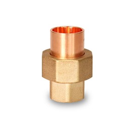 Supply Giant DDDV0114 1-1/4" Nominal Size Straight Union with Sweat Sockets for Use with 1-3/8" OD Copper Pipe, 28