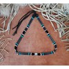 Handmade Western Cowboy Hatband with Silver, Turquoise, Thin Black Horn