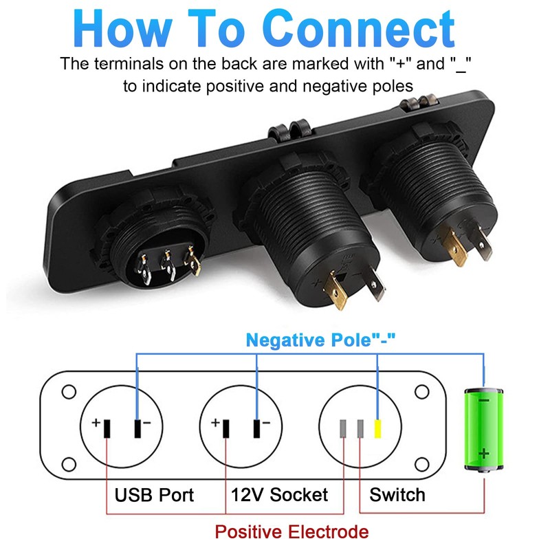 PD 30 W USB C Socket 12 V QC 3.0