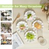 TAMAYKIM 18 Pieces 6 Inch Porcelain Dinner Plates, Small Dessert