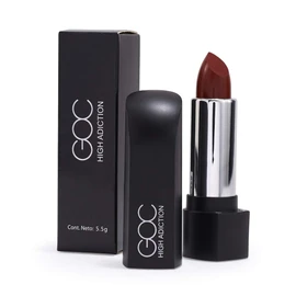 GOC, Labial mate, Lipstick High Adiction, Textura Suave, Larga duración, Color Ultra, GL502