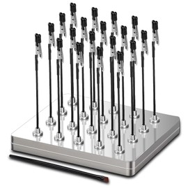 Ruimooto 20 Model Building Colours Crocodile Clips, 1 Brush and 1 Iron Box as Base. Flexible Model Making Accessories with Magnetic Base. Ideal for Modeling, Helping Hand Soldering and Crafts