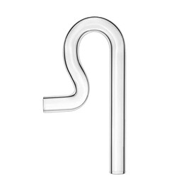 JARDLI Glass Mini Lily Pipe Strong Power Outflow for Small-Size Aquarium Planted Tank (17mm for 16/22mm (5/8'' ID) tubing)