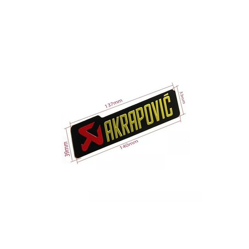 2 Pcs 3D Motorcycle Akrapovic Exhaust Aluminium Sticker Heat Resistant