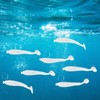 TIXIPEM 30-Pack T-Tail Soft Fishing Lures 2.17 in White