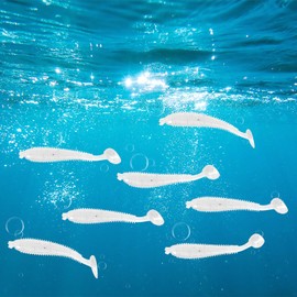 TIXIPEM 30-Pack T-Tail Soft Fishing Lures 2.17 in White