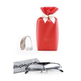 【 MimiSapo Hearing 】 Sound Collector + Magnifying Glass Type Set Gift Wrapped Earphones 【 New Listening Ear-Hook Type Sound Collector 】 Hearing Amplifier Wireless Earphones (Acoustic Characteristics