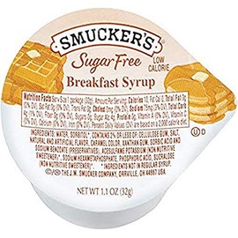 Smucker's Sugar Free Breakfast Syrup, 1.1 oz Plastic Portion Control Cup, 100 Count Case