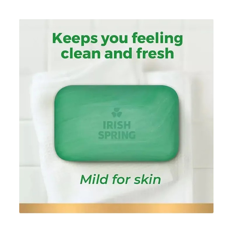 Jabon Irish Spring Bar Soap, 4.5 Oz, 20-count