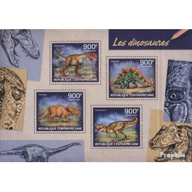 Prophila Collection Central African Republic 4690-4693 Miniature Sheet (Complete Edition) 2014 Dinosaur (Stamps for Collectors) Amphibians / Reptiles / Saurs
