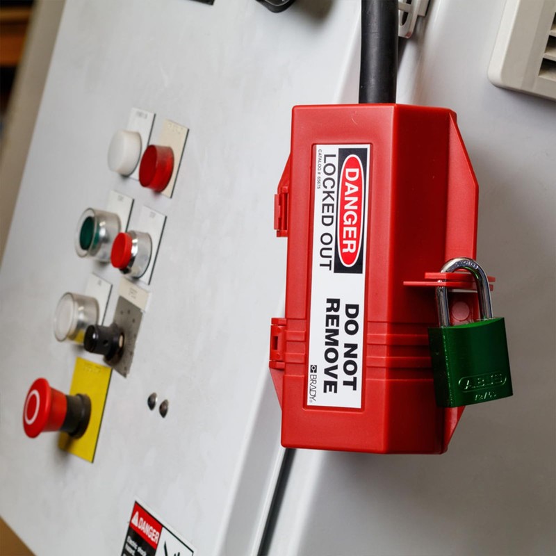 Power Plug Protective Box, Red Socket Lock, Plug Lockout, Washing