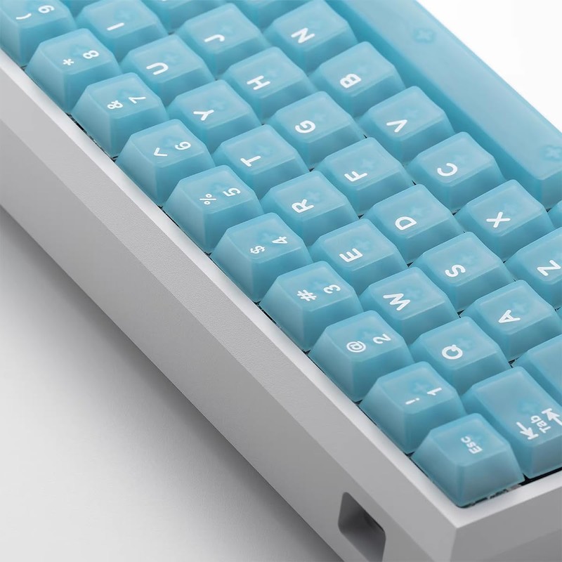 132 Keys Jelly Keycaps PC Matte Transpsarent Keycaps Set Fit