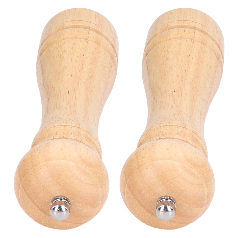 2pcs Wood Salt and Pepper Grinder Adjustable Coarseness Wooden Pepper