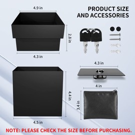 Sdstone Fireresistant Steel Flower Pot Diversion Safe with Fireproof Money Bag and Lock,Secret Hidden Safe Lock Box,Hiding The Valuables Inside Flower Pot’s False Bottom,Plants Not Include(Black)