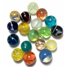 Mega Marble 22/25mm Marbles for Stained Glass Fencing DIY Project 10 Asst Translucent Colors