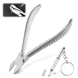 LEONTOOL Stainless Steel Screw Cutter for Glass, Spring Loaded Eyeglass Cutting Pliers 5.6 Inches Ultra Sharp Wire Cutters Flush Cut Plier Optical Eye Glasses Repair Kit with 3-in-1 Mini Screwdriver