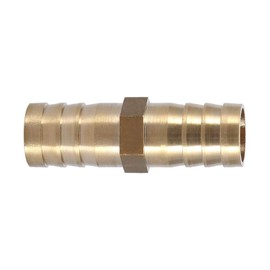 MACHSWON Brass Hose Connector φ8mm(45L) Metal Straight Pipe Hose Air Fuel Hose Joiner Water Pipe Gas Tubing Hose Fitting 2pcs