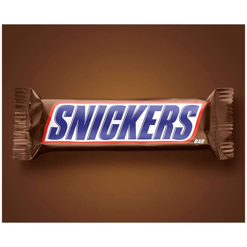 Snickers Bar with Caramel and Roasted Peanuts Chocolate Covered, 24