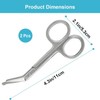 KONWEDA Ostomy Scissors Curved Blunt Tips, Small Scissors for Colostomy