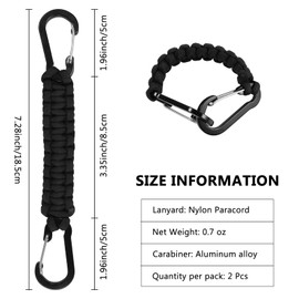 2 Pcs Keychains,Carabiner Keychain Clip Carabiner Keychain Hook for Outdoor Boys/Girls/Men/Wome