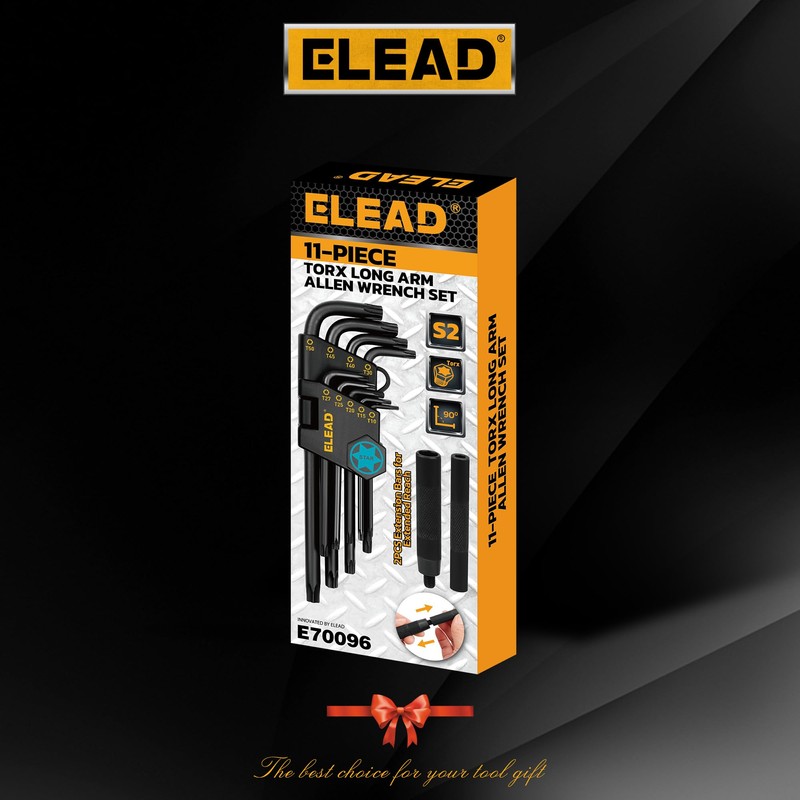 ELEAD 11-Piece Torx Star Allen Wrench Set with Extension Bar,