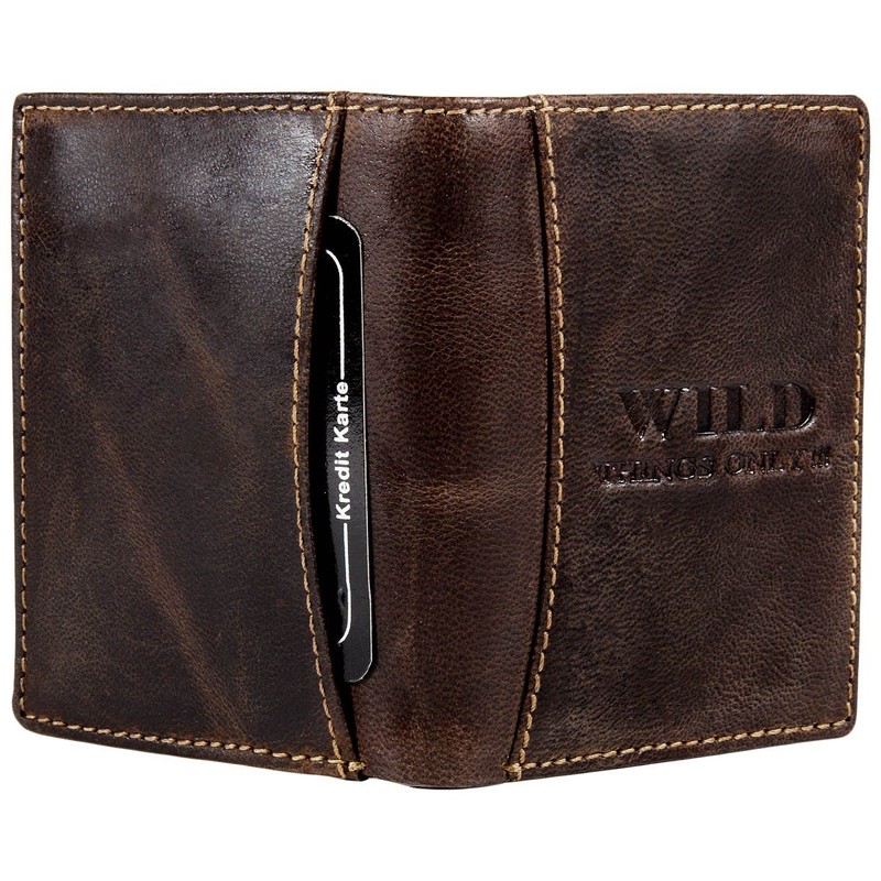 Bag Street Men'S Leather Wallet Portrait (Brown)
