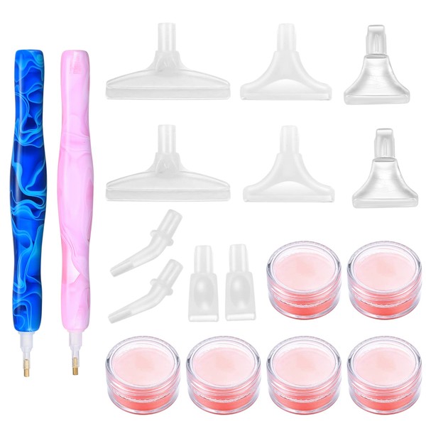 DIY 5D Diamond Painting Pen Set, Diamond Painting Accessories, Diamond Art Painting Pen Accessories Tools with Diamond Painting Glue Clay and Replacement Pen Heads