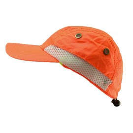 Glory Max High Visibility Reflective Work Safety Bucket Hat Cap Mesh Neck Flap (Baseball Cap Style Orange 1pc)