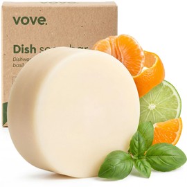 Vove Dish Soap Bar, Coastal Citrus Mint, Mandarin, Spearmint, Cypress & Bergamot Oils, Coconut Cleanser, Plant-Based Solid Dish Soap, Plastic-Free Kitchen Cleaner, FSC-Certified Packaging, 1 Bar