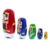 BestPysanky Set of 5 Nutcrackers Wooden Nesting Dolls 5.5 Inches